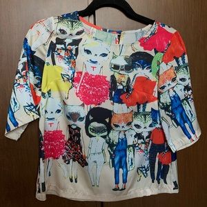 Cat Satin Blouse🐱
